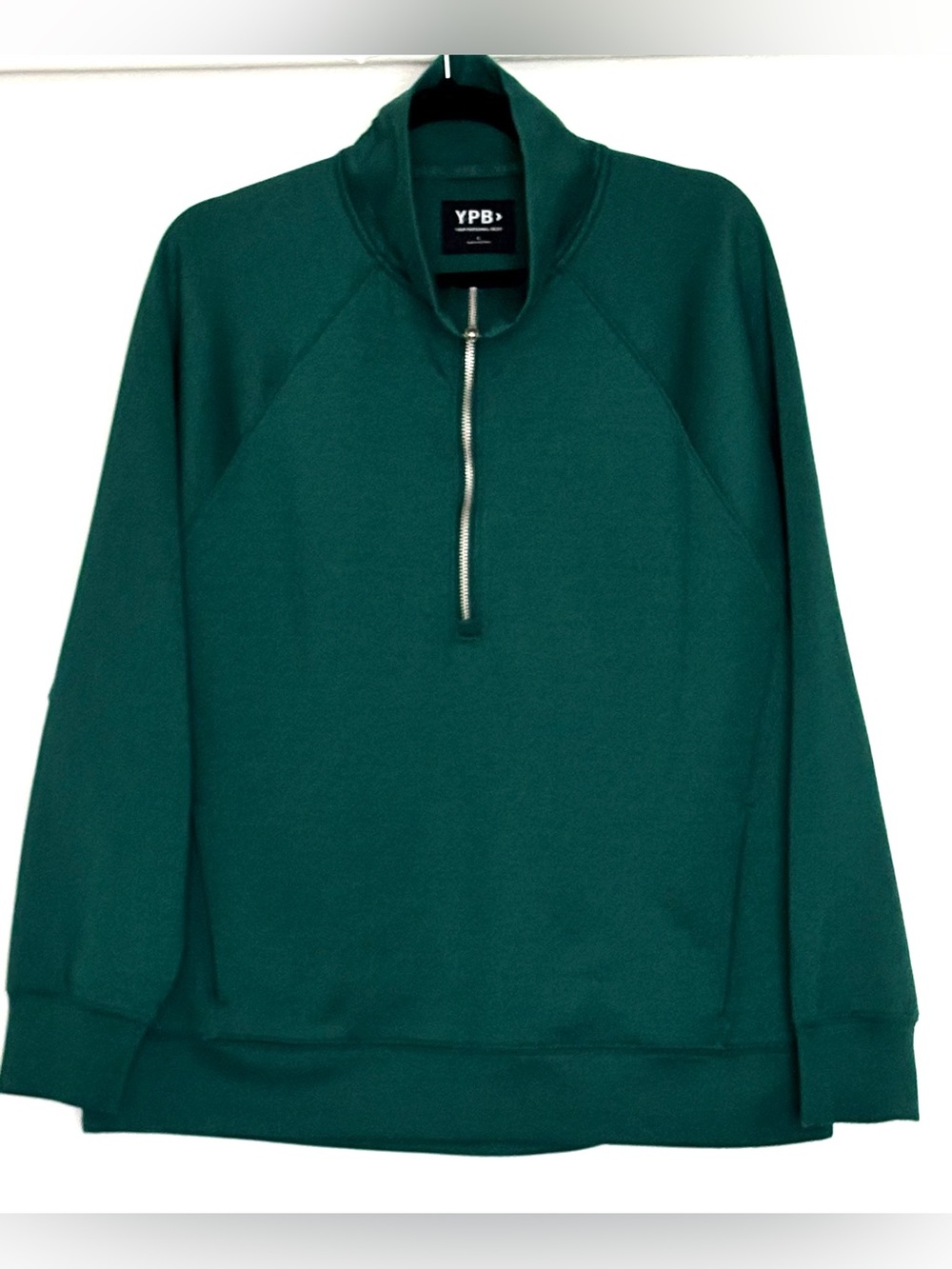 Abercrombie & Fitch YPB neoKnit Half-Zip Sweatshirt Green Size L